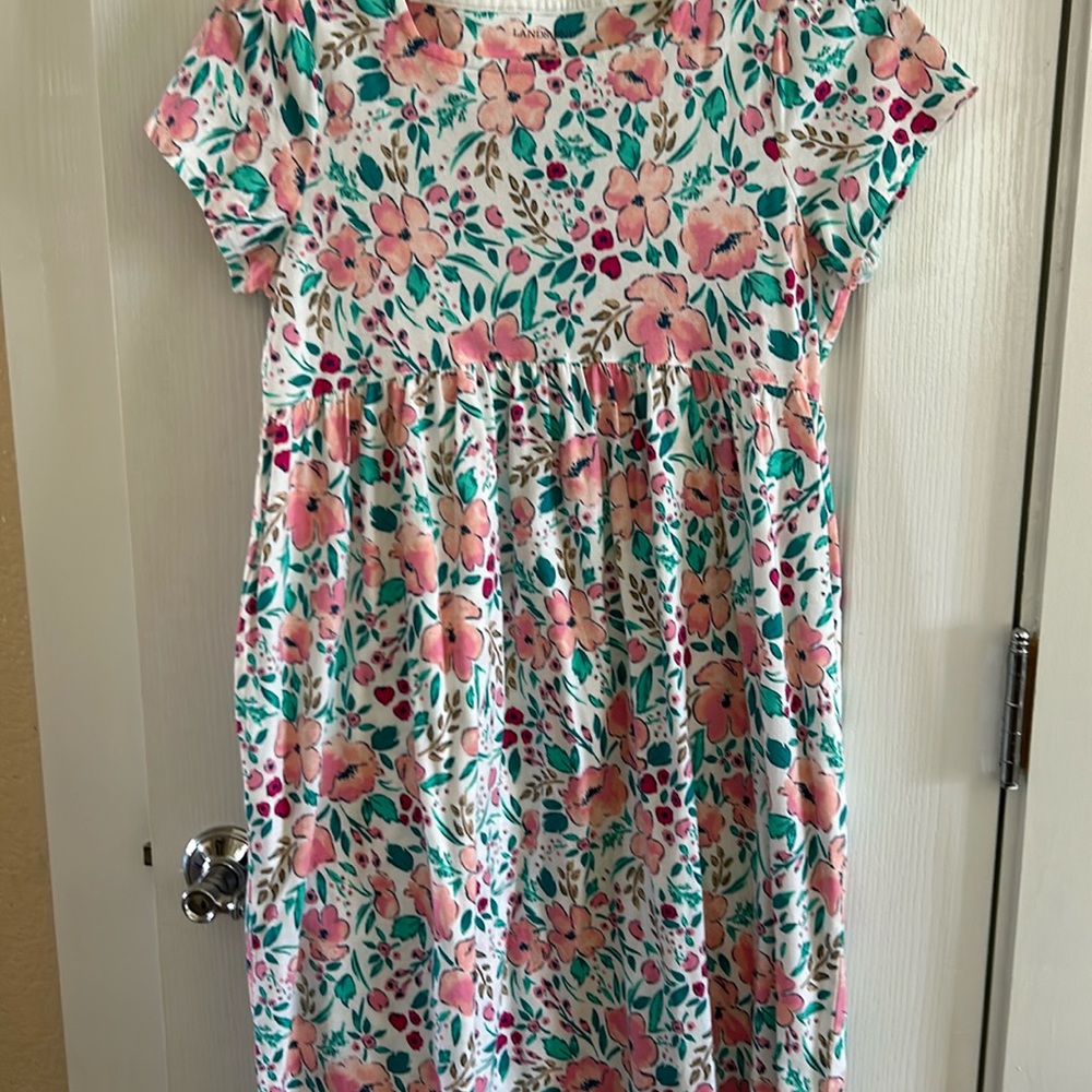 Lands End girls summer dress L